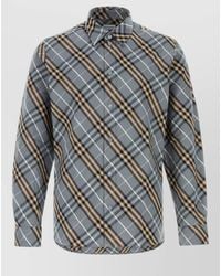 Burberry - Cotton Checked Long-Sleeve Shirt - Lyst