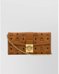 MCM - Canvas Wallet With Chain Strap And-Tone Hardware - Lyst