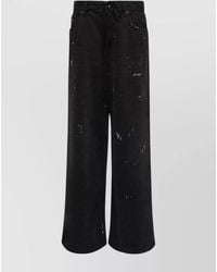 MM6 by Maison Margiela - Denim Wide-Leg Jeans - Lyst