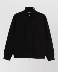 Emporio Armani - Textured Zip-Up Sweatshirt - Lyst