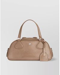 Courreges - Structured Shoulder Bag With Detachable Strap And Top Handles - Lyst