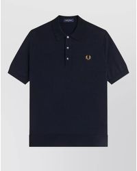 Fred Perry - Short Sleeve Polo Shirt Ribbed Cuffs - Lyst