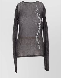 Ann Demeulemeester - Slim-Fit Long-Sleeve Cotton T-Shirt - Lyst