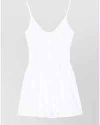 STAUD - Cotton Fitted Mini Dress - Lyst