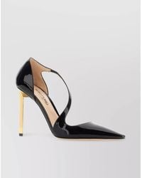Tom Ford - Leather Pumps With Cut-Out Design And-Tone Heel - Lyst