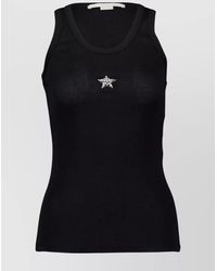 Stella McCartney - Crystal-Embellished Star-Print Scoop-Neck Racerback Tank Top - Lyst