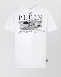 Philipp Plein - Cotton Crystal-Embellished Graphic Logo-Print Short-Sleeve T-Shirt - Lyst