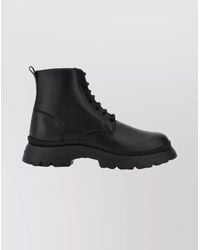 Hogan - Leather Lace-Up Boots With Zip - Lyst