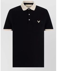 Valentino Garavani - Cotton Short-Sleeve Polo Shirt - Lyst
