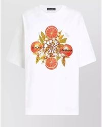 Dolce & Gabbana - Cotton Crew Neck Short Sleeve T-Shirt - Lyst