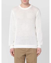 Roberto Collina - Perforated Cotton Sweater - Lyst