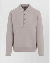 Jacquemus - Cashmere Wool Ribbed Polo Sweater - Lyst