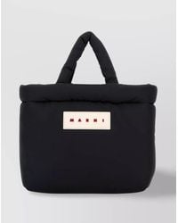 Marni - Padded Fabric Shoulder Bag With Top Handles - Lyst