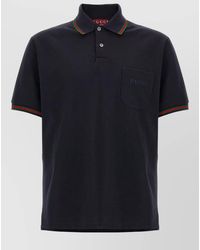 Gucci - Cotton Piqué Short-Sleeve Polo Shirt - Lyst