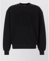 Gucci - Cotton Sweatshirt Crew Neck Long Sleeves - Lyst