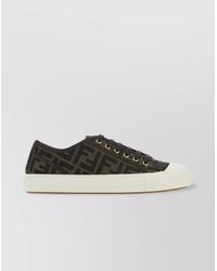 Fendi - Domino Ff Jacquard Fabric Sneakers - Lyst