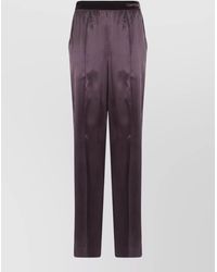 Tom Ford - Silk Satin Lounge Trousers Back Pockets - Lyst