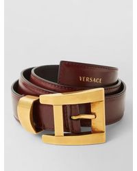 Versace - Leather Belt H30 Adjustable Length - Lyst
