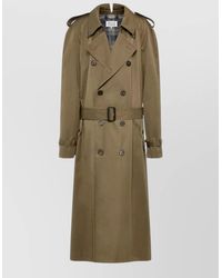 Maison Margiela - Double Breasted Trench Coat Belted Waist - Lyst