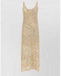Brunello Cucinelli - Crochet Maxi Dress - Lyst