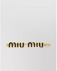 Miu Miu - Logo Detail Metal Hair Clip - Lyst