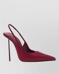 Le Silla - Satin Amelia Pumps Pointed Toe Slingback - Lyst