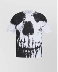 McQueen - Skull Crew Neck T-Shirt - Lyst