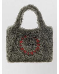 Stella McCartney - Stella Logo Shearling Shoulder Bag - Lyst