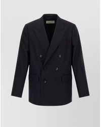 Dries Van Noten - Double-Breasted Blazer Notch Lapel - Lyst