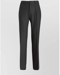 Etro - Striped Wool Regular-Fit Straight-Leg Trousers - Lyst
