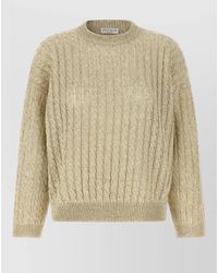 Brunello Cucinelli - Linen Cable-Knit Jumper - Lyst