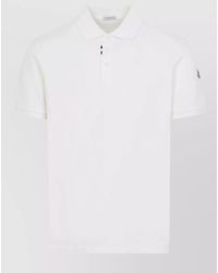 Moncler - Cotton Piqué Short-Sleeve Polo Shirt - Lyst
