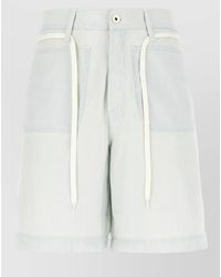 KENZO - Cotton Bermuda Shorts Belt Loops Pockets - Lyst
