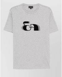 Emporio Armani - Cotton Logo Print Short-Sleeve T-Shirt - Lyst