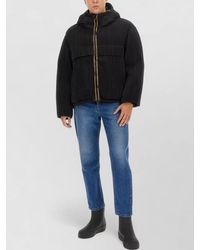 K-Way - Claudeny Hooded Padded Pinstripe Coat - Lyst
