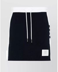 Thom Browne - Cotton Color-Block Midi Fitted Skirt - Lyst