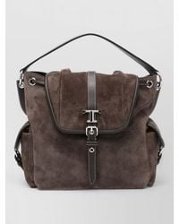 Tod's - T Timeless Mini Suede Leather Backpack - Lyst