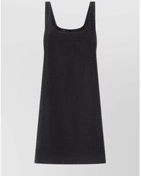 Pinko - Sleeveless Mini Dress Stud Embellishments - Lyst