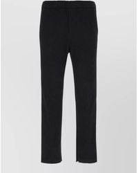 Etro - Cropped Cotton Pants Embroidered Back Pockets - Lyst