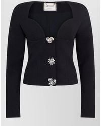 Blumarine - Cropped Double-Breasted Jacket - Lyst