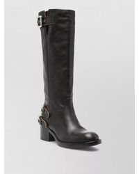 Chloé - Dakota Knee High Leather Boots Buckle - Lyst