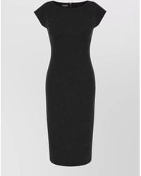 Giorgio Armani - Virgin Wool Midi Dress - Lyst