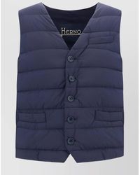 Herno - Down Quilted V-Neck Sleeveless Vest - Lyst