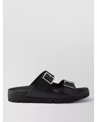Prada - Leather Double-Strap Sandals - Lyst