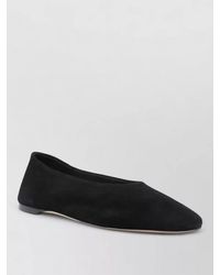 TOTEME - Suede Leather Slingback Ballerina Shoes - Lyst