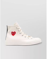 Comme des Garçons - Canvas Logo-Print High-Top Sneakers - Lyst