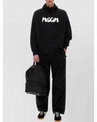 MSGM - Hoodie With Drawstring Hood And Kangaroo Pocket - Lyst