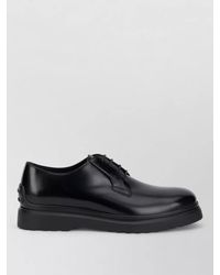 Tod's - Lace Up Leather Derby Shoes Rubber Sole - Lyst