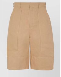 Fendi - Canvas Bermuda Shorts - Lyst