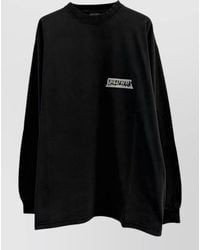 Balenciaga - Cotton Long-Sleeve Oversized T-Shirt - Lyst
